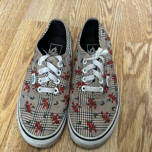 Vans Glen Plaid Floral Shoes 6.5